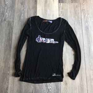 Desigual black long sleeve t-shirt